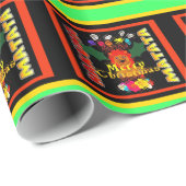 Papier Cadeau Joyeux Noël et une bonne année (Coin rond)