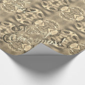 Papier Cadeau Joyeux Noël Faux Gold Foil Script Élégant Chic (Coin)