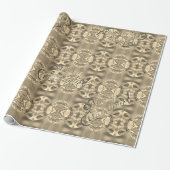 Papier Cadeau Joyeux Noël Faux Gold Foil Script Élégant Chic (Déroulé)