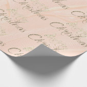 Papier Cadeau Joyeux Noël Faux Gold Parties scintillant Script S (Coin)