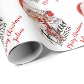 Papier Cadeau Joyeux Noël Fête du Père Noël (Coin rond)