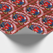PAPIER CADEAU JOYEUX NOËL FUNNY ASTRONAUTE SPATIAL (Coin)