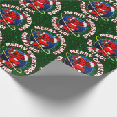 PAPIER CADEAU JOYEUX NOËL FUNNY SPACE ASTRONAUTE (Coin)