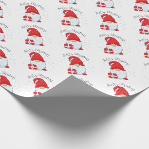 Papier Cadeau Joyeux Noël Gnome