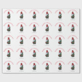 Papier Cadeau Joyeux Noël Gnome Avec Parties scintillant Arbre d (Plat)