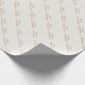 Papier Cadeau Joyeux Noël Gold et Silver Script (Coin)