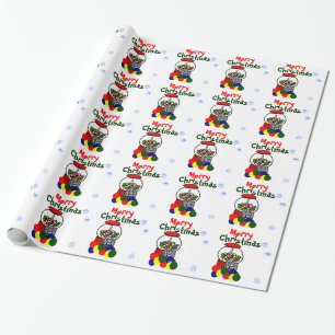 Papier Cadeau Joyeux Noël Gumballs