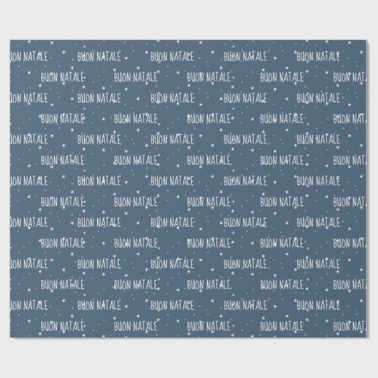Papier Cadeau Joyeux Noël Italien Sur Les Snowflakes (Plat)