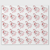 Papier Cadeau Joyeux Noël joli Fête des neiges (Plat)