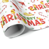 Papier Cadeau Joyeux Noël Joyeux - Joli Noël (Coin rond)