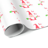 Papier Cadeau Joyeux Noël Joyeux Noël Drôle Père Noël Hohoho (Coin rond)