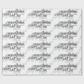 Papier Cadeau Joyeux Noël Joyeux Nouvel An Papier Enveloppant (Plat)