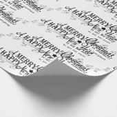 Papier Cadeau Joyeux Noël Joyeux Nouvel An Papier Enveloppant (Coin)