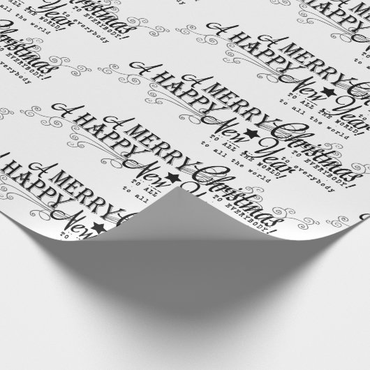 Papier Cadeau Joyeux Noël Joyeux Nouvel An Papier Enveloppant (Coin)