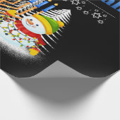 Papier Cadeau Joyeux Noël juif Chrismukkah Hanoukka (Coin)