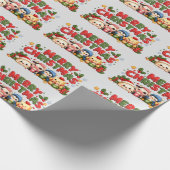 Papier Cadeau Joyeux Noël Kawaii (Coin)