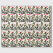 Papier Cadeau Joyeux Noël Koala assis à Gumtree (Plat)