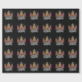 Papier Cadeau Joyeux Noël Leopard Plaid Tree Noël (Plat)