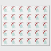Papier Cadeau Joyeux Noël ! Méduses (Plat)