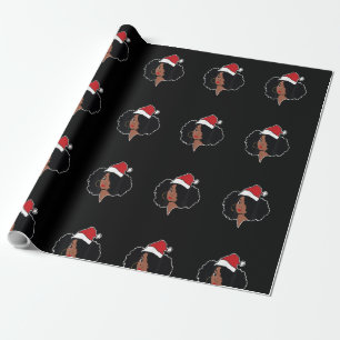 Papier Cadeau Joyeux Noël Melanin Noir Africain Américain San