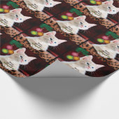 Papier Cadeau Joyeux Noël mignon Kitty papier à envelopper (Coin)