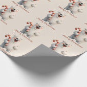 Papier Cadeau Joyeux Noël mignon Ours Polaire Design (Coin)