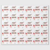 Papier Cadeau joyeux noël milieu du siècle santa claus (Plat)