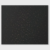 Papier Cadeau Joyeux Noël Mini Gold Star Motifs en noir (Plat)