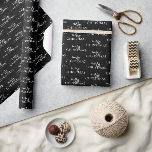 Papier Cadeau Joyeux Noël minimaliste vacances