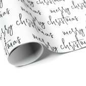 Papier Cadeau Joyeux Noël moderne (Coin rond)