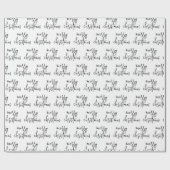 Papier Cadeau Joyeux Noël moderne (Plat)