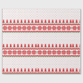 Papier Cadeau Joyeux Noël Motif rétro (Plat)