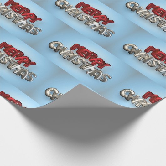 Papier Cadeau Joyeux Noël Mylar Ballons Lettres (Coin)