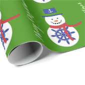 Papier Cadeau Joyeux Noël nautique (Coin rond)