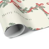Papier Cadeau Joyeux Noël Noël (Coin rond)