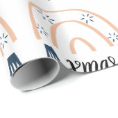 Papier Cadeau Joyeux Noël Noël Noël Boho Arc-en-ciel Enveloppeme (Coin rond)