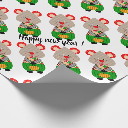 Papier Cadeau Joyeux Noël, nouvel an, Noël, Joyeux, rat (Coin)