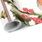 Papier Cadeau Joyeux Noël Orange (Coin rond)