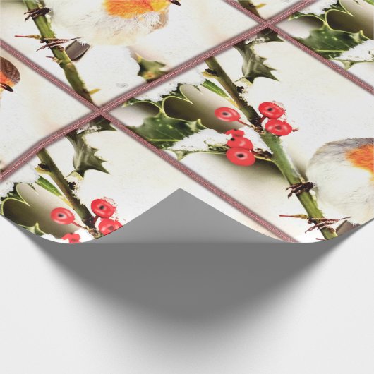 Papier Cadeau Joyeux Noël Orange (Coin)