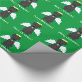 Papier Cadeau Joyeux Noël ! Papier d'emballage d'ange noir de (Coin)