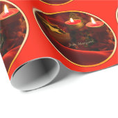 Papier Cadeau Joyeux Noël Papier d'emballage personnalisé (Coin rond)