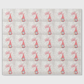 Papier Cadeau Joyeux Noël, Parties scintillant Bokeh, Mignonne G (Plat)
