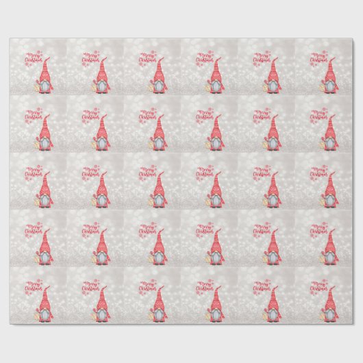 Papier Cadeau Joyeux Noël, Parties scintillant Bokeh, Mignonne G (Plat)