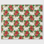 Papier Cadeau Joyeux Noël Parties scintillant Script Rose or rou (Plat)