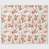 Papier Cadeau Joyeux Noël Patchwork (Plat)