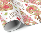 Papier Cadeau Joyeux Noël Patchwork (Coin rond)