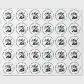 Papier Cadeau Joyeux Noël Pays Donkey thème (Plat)