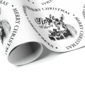 Papier Cadeau Joyeux Noël Pays Donkey thème (Coin rond)