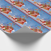 Papier Cadeau Joyeux Noël Père Noël (Coin)