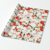 Papier Cadeau Joyeux Noël Père Noël (Déroulé)